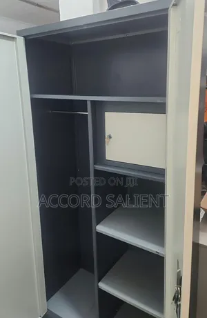 Metal Wardrobe With Inner Safe and Shelves