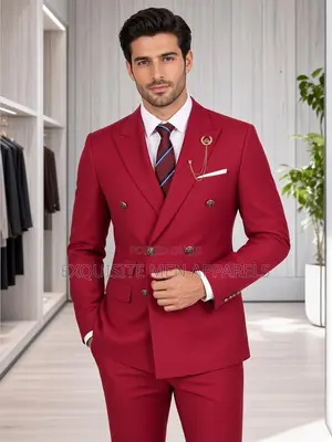 Latest Designers Double Breasted Daro Men’s Suit With Free Broaches