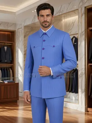 Classic Matured Stripe Safari Turkish Style Men’s Suit