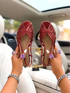Zara Metallic Criss-Cross Flats