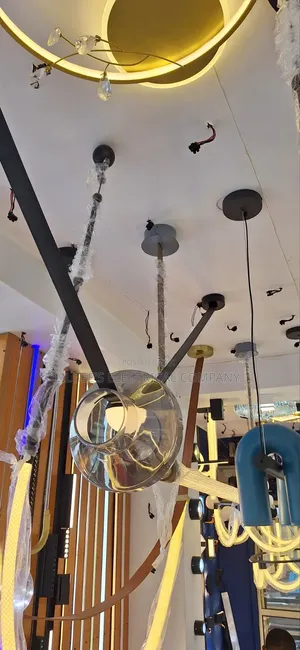 Premium Led Belt Strap Chandelier With Glass