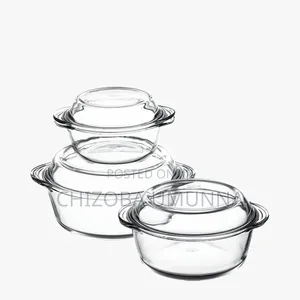 3pcs Glass Plate Microwave   and Oven Proof