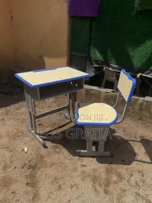 School Desk and Table With Adjustable Height