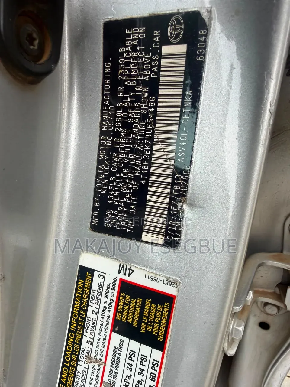 Toyota Camry 2011 Silver