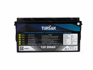 Tursan 12.8V 200Ah 2.6kWh LiFePO4 Lithium Battery for Inverter