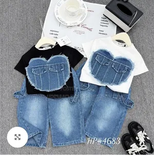 A Quality 2piece Denims Girls Wear