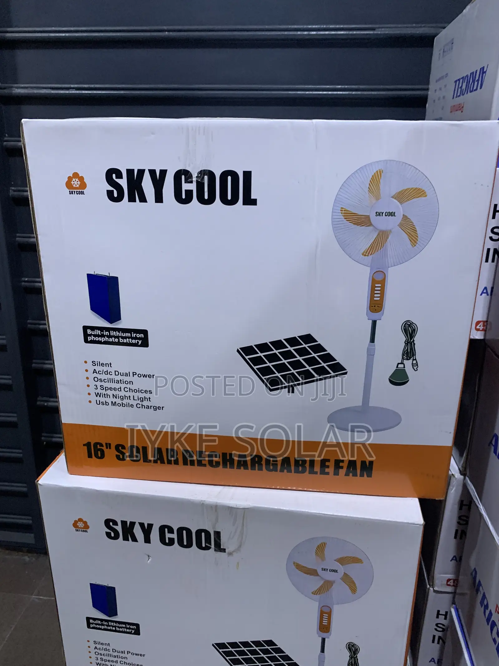 16 Inches Skycool  Solar Rechargeable Fan