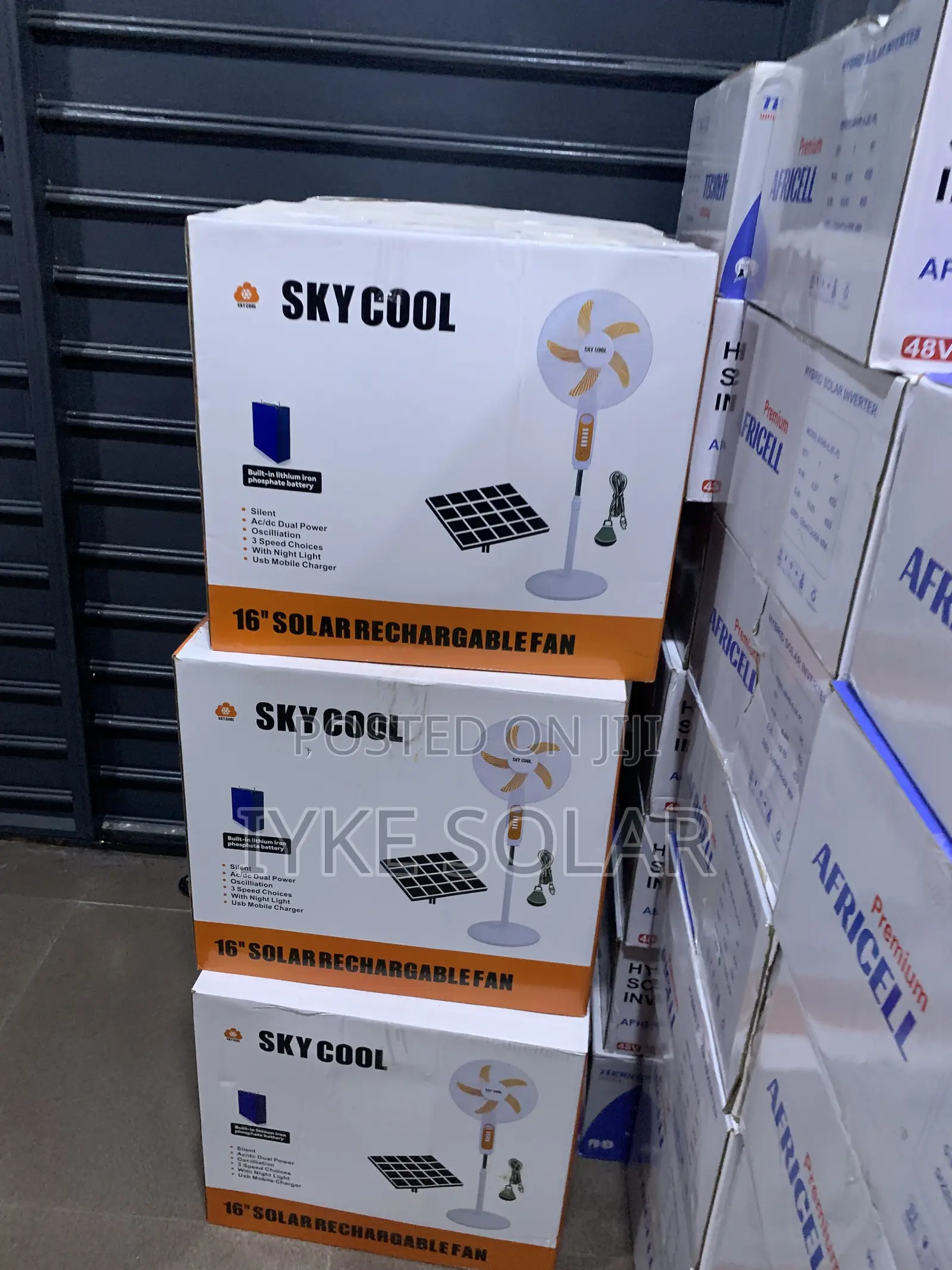 16 Inches Skycool  Solar Rechargeable Fan