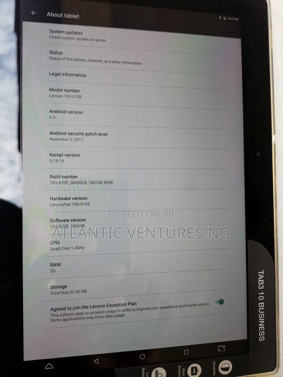 Lenovo Tab3 10 16 GB Black