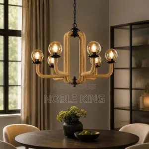 Italian Creative Designer Rope LED Pendant Lamp Restaurant Coffee