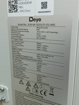 Solar Inverter 6kva Deye