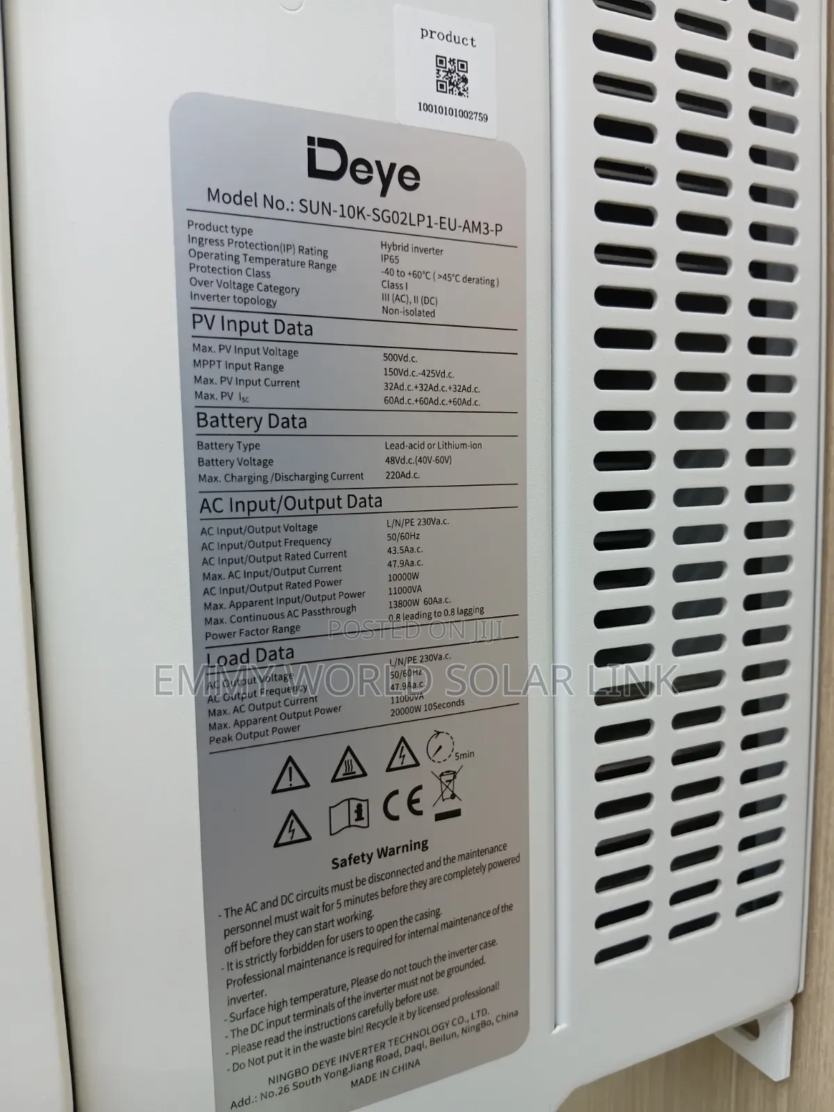 Solar Inverter 10kva Deye  3
