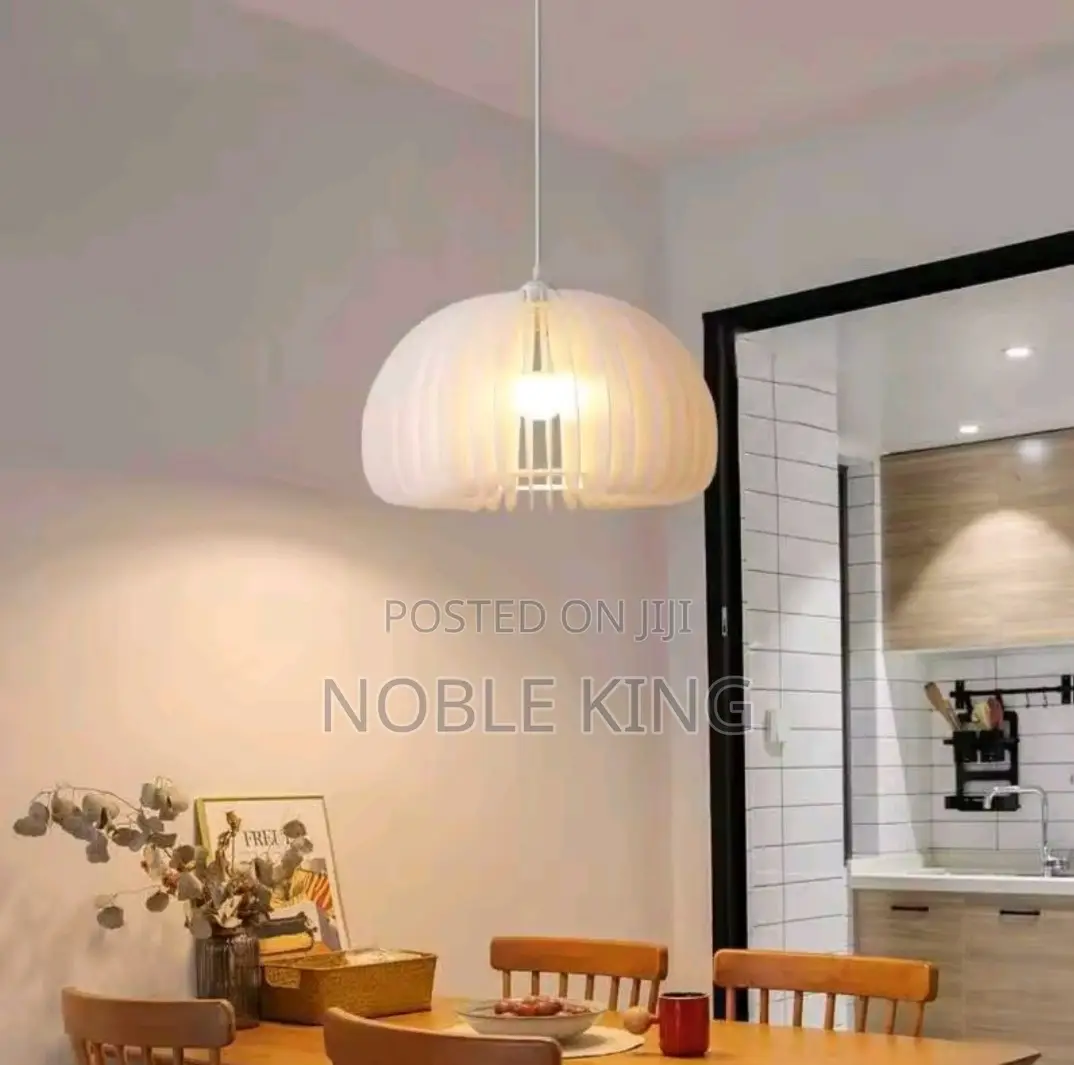 Modern White Pumpkin Pendant Light Handmade E27 Hanging Lamp Dining