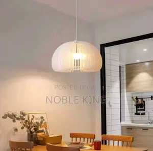 Modern White Pumpkin Pendant Light Handmade E27 Hanging Lamp Dining