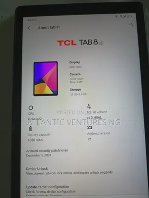 TCL Tab 8 4G 32 GB Black