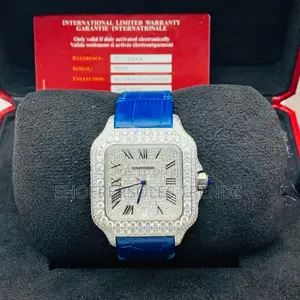 Skin Leather Stoned Watch