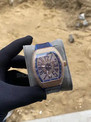 Men Lux Stoned Leather Watch
