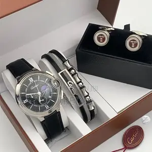 Cartier-Style Luxury Watch and Accessories Gift Set.