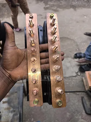 Copper Earth Bar With Bolt and Nut 8ways
