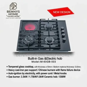 iMAGE Built-in 3-Gas & 1-Electric/Ceramic Hob.