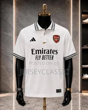 Arsenal White Polo Shirt – Classic Premium Casual Wear