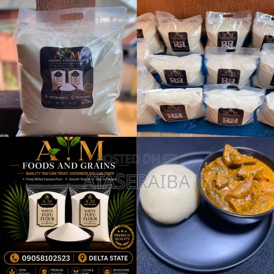 Premium White Fufu Flour – Smooth & Odorless