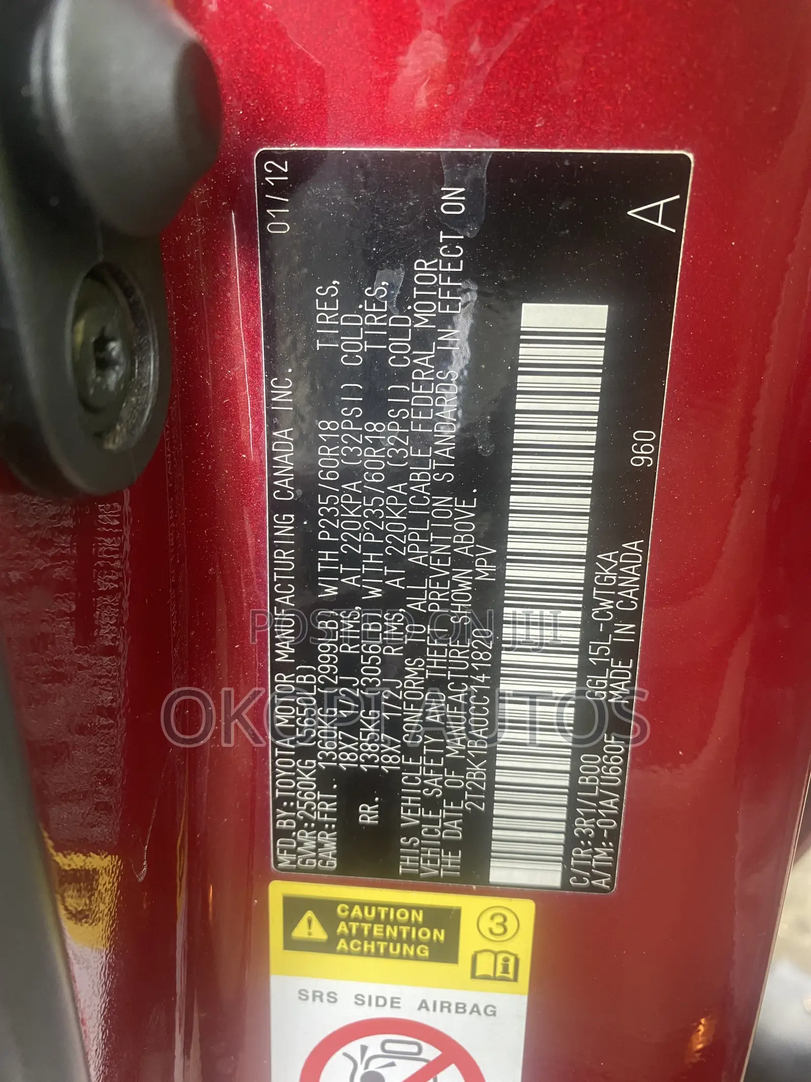 Lexus RX 2012 Red