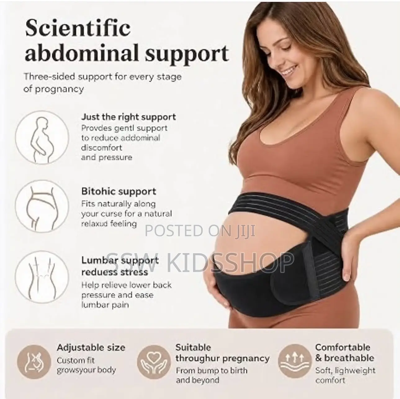 Adjustable Maternity Belly & Back Support Band