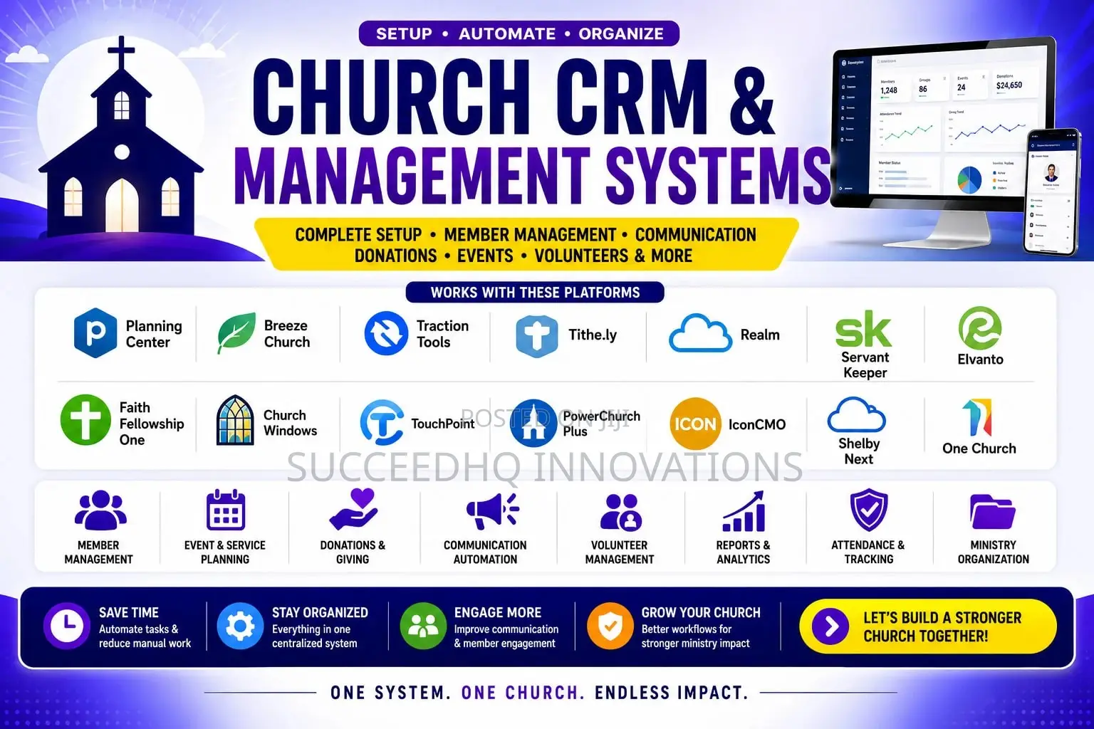 Church Management Software (Tithe, Membership, Events)