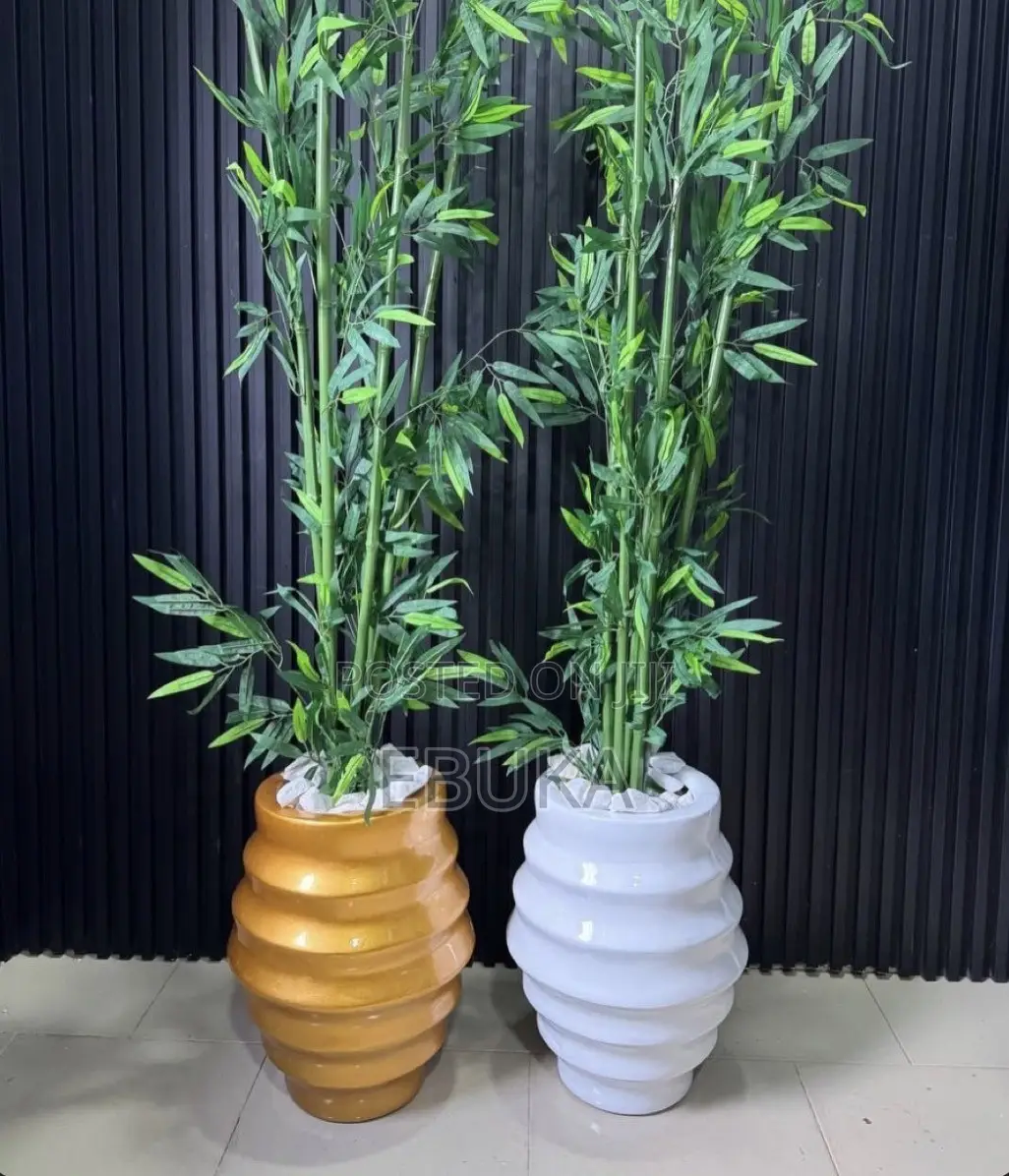 Fiberglass Planters and Artificial Flower