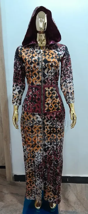Bespoke Adire Batik Hoodie Dress