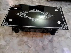 Tampered Glass Center Table - Black and Double Layered