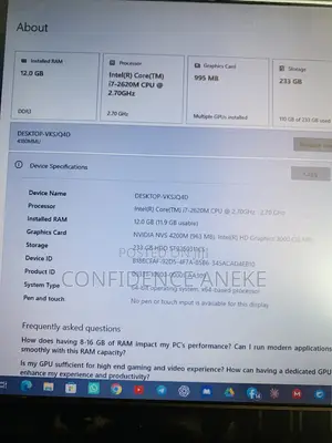 Laptop Lenovo ThinkPad T490s 12GB Intel Core i7 HDD 256GB