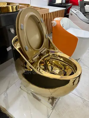 Gold One-Piece Egg Shaped Water Closet