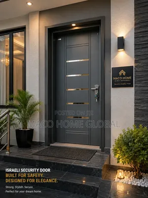 4ft by 7ft. Israeli Security Door 1060 Single Live Macau