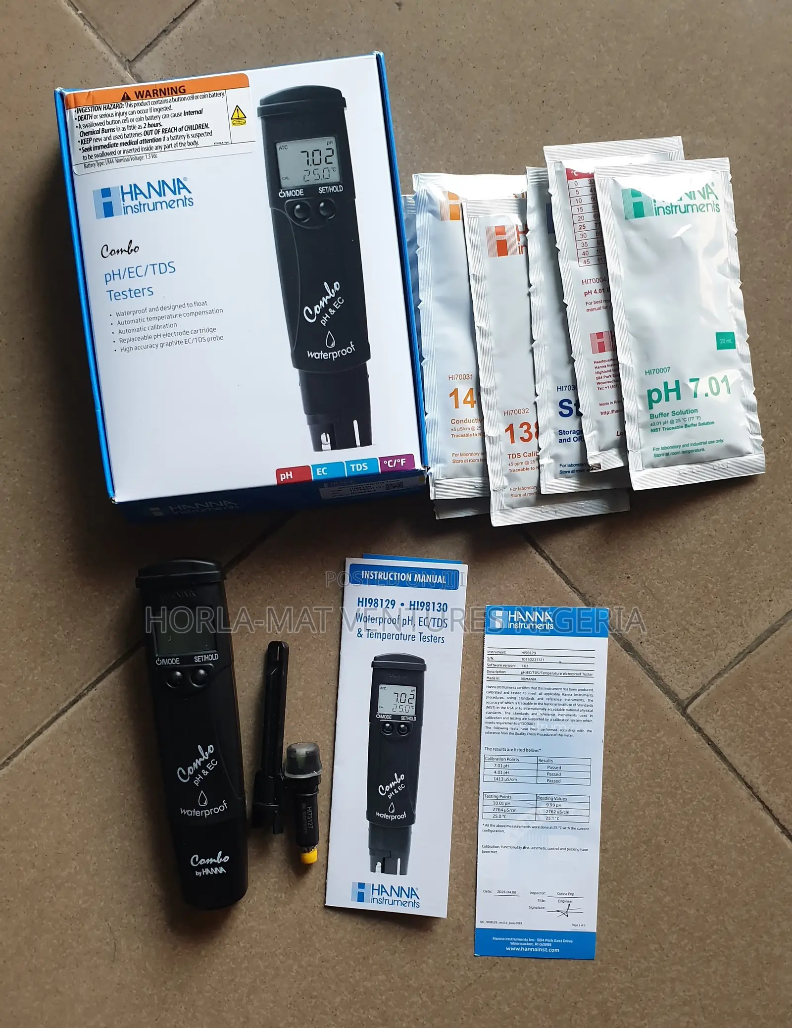 Hanna (Ph/Ec/TDS/Temp.) Meter (H198129)
