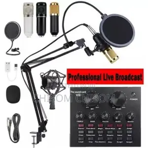 Bm800 Condenser Microphone With V8 Live Soundcard