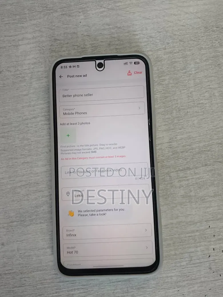Infinix Hot 70 128 GB Silver