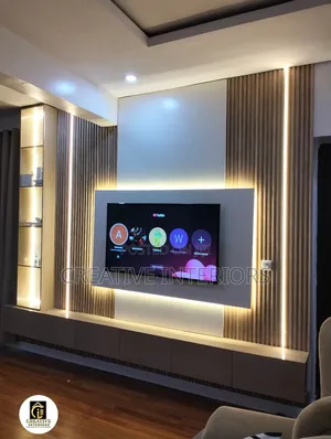 Fluted Panel/Board TV Media Console
