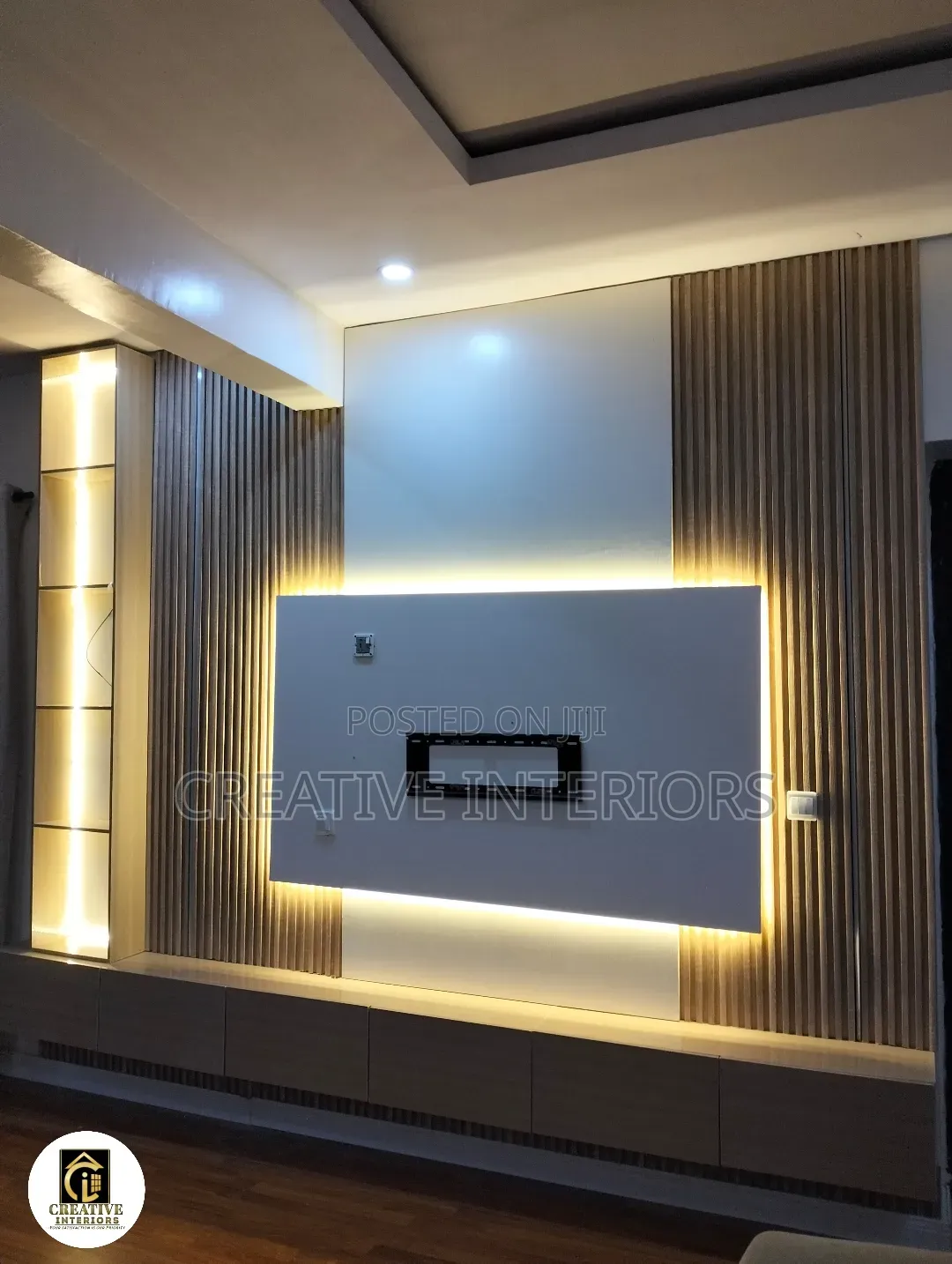 Fluted Panel/Board TV Media Console