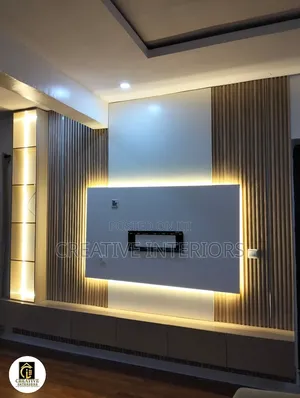 Fluted Panel/Board TV Media Console