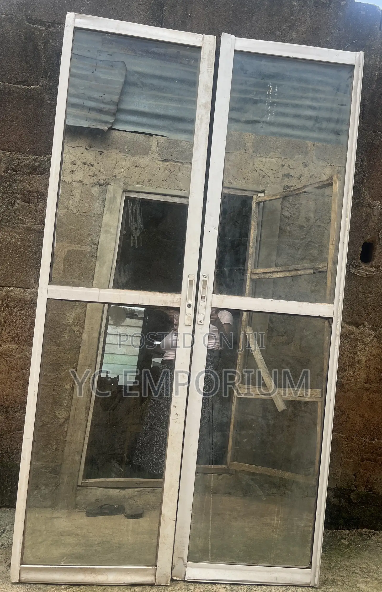 Aluminium/Glass Double Door – Used, Affordable