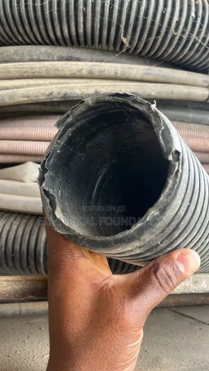 100mm Corrugated Double Coated Conduit Pipe (Flexible Conduit)black