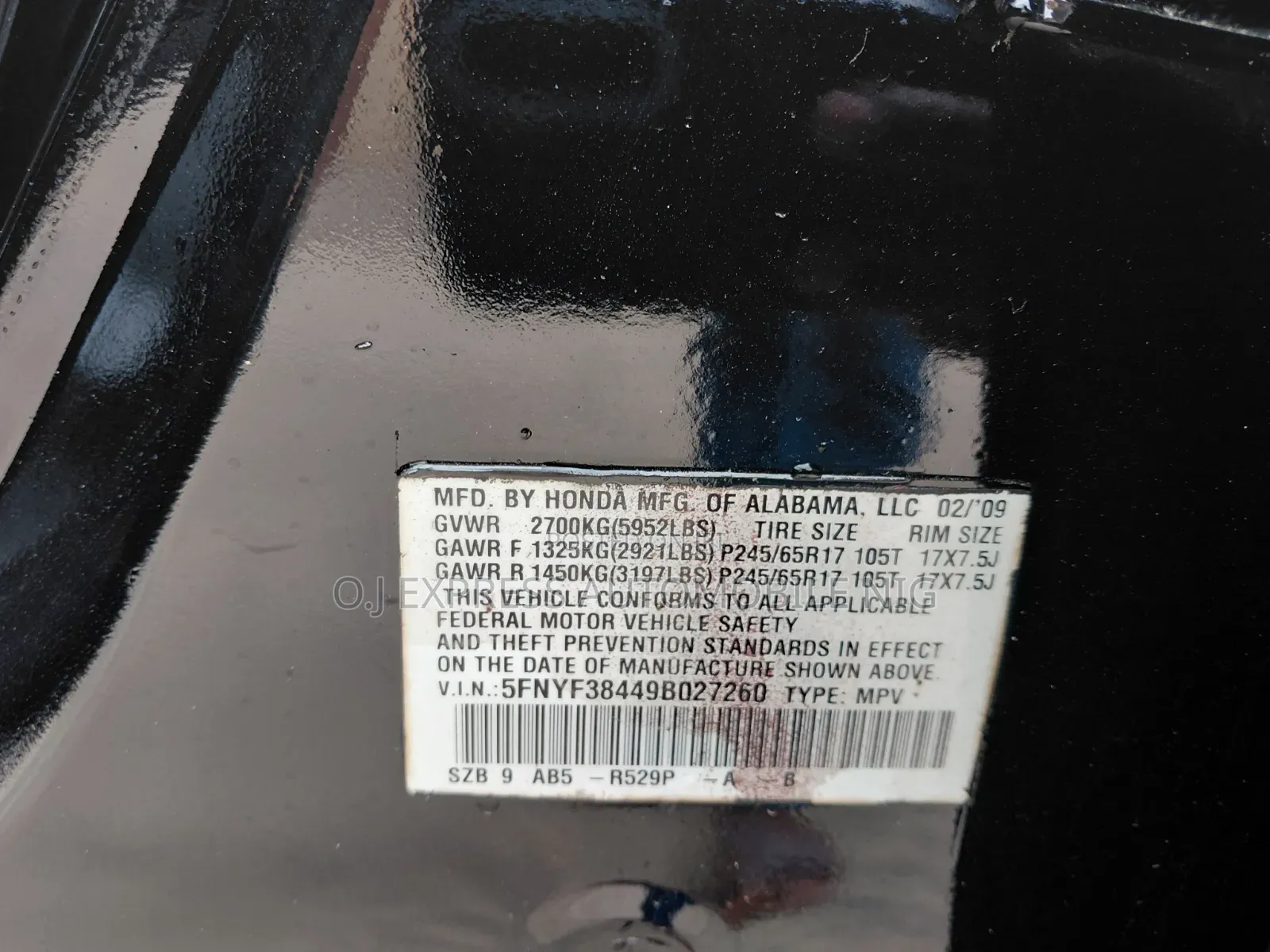 Honda Pilot 2010 Black