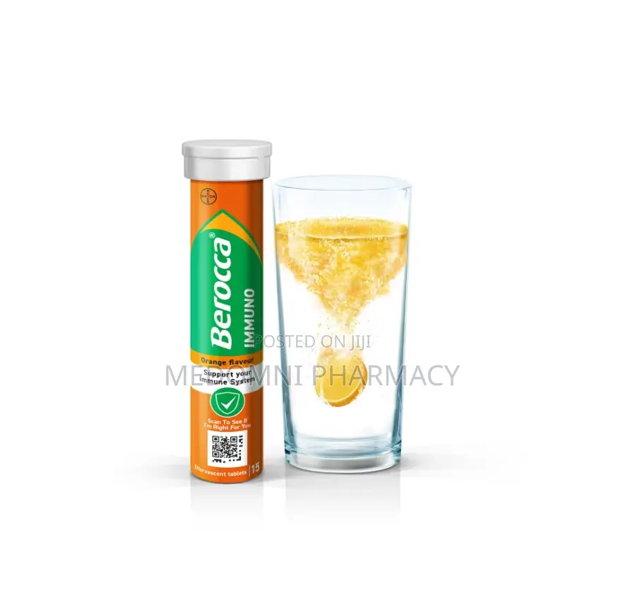 Berocca Immuno Vitamin C, D & Zinc Effervescent Tablets - 15 Count