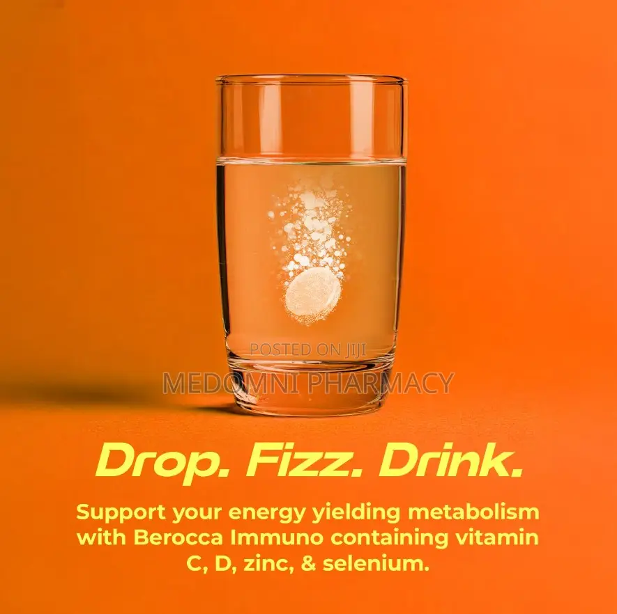 Berocca Immuno Vitamin C, D & Zinc Effervescent Tablets - 15 Count