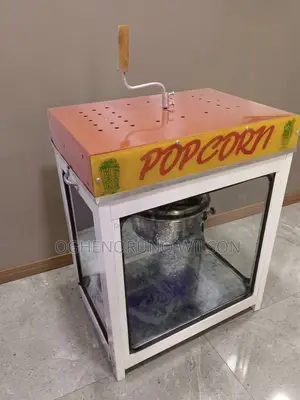 Gas-Powered Commercial Hand-Cranked Popcorn Machine