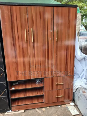Premium Off-White & Brown Wardrobe – Strong, Stylish & Spacious