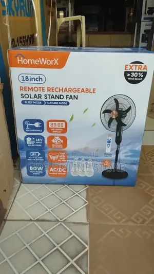 Home Worx 18inch Rechargeable Standing Fan