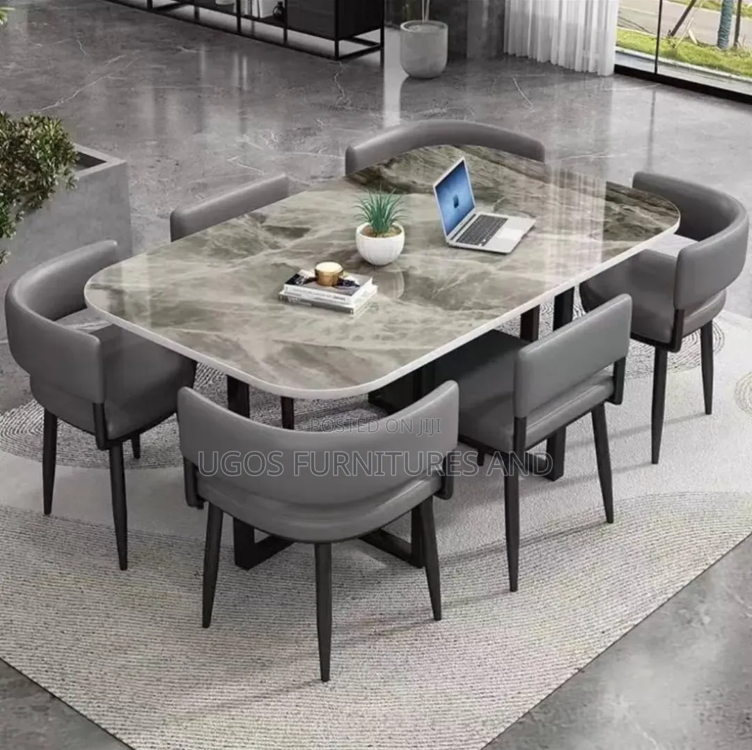 Dinning Marble Top by 6 Seaters